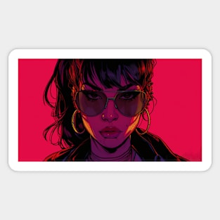 Retro Vintage 80s Miami Girl Sticker